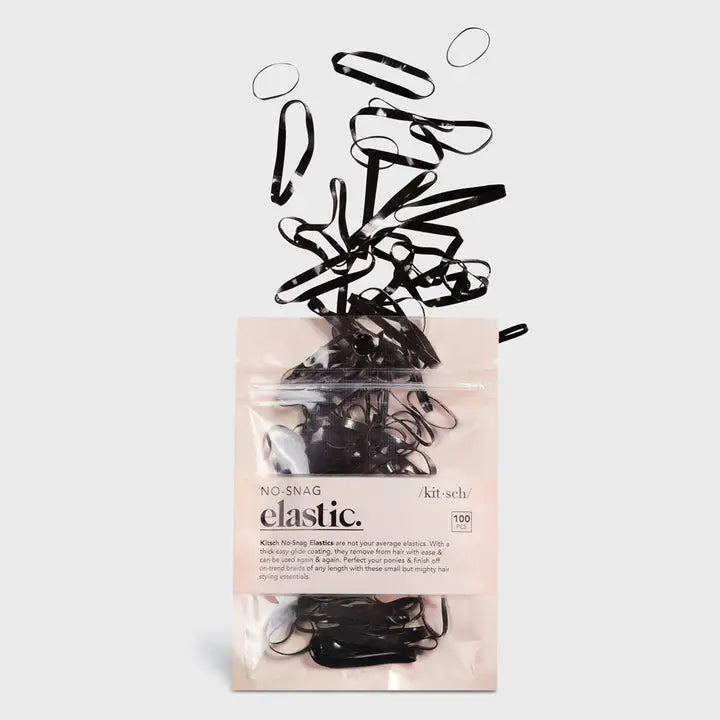 Kitsch No-Snag Elastics (100pc) - Black