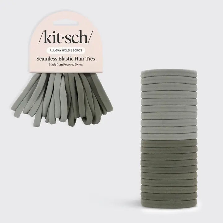 Kitsch Eco-Friendly Nylon Elastics 20pc Set - Eucalyptus