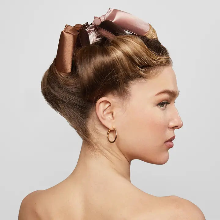 Kitsch Satin Jumbo Flexi Rods 4pc Set- Rosewood