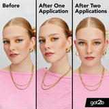 Schwarzkopf GOT2B Glued 4 Brows & Edges Tinted Dark Blonde to Brown before and after