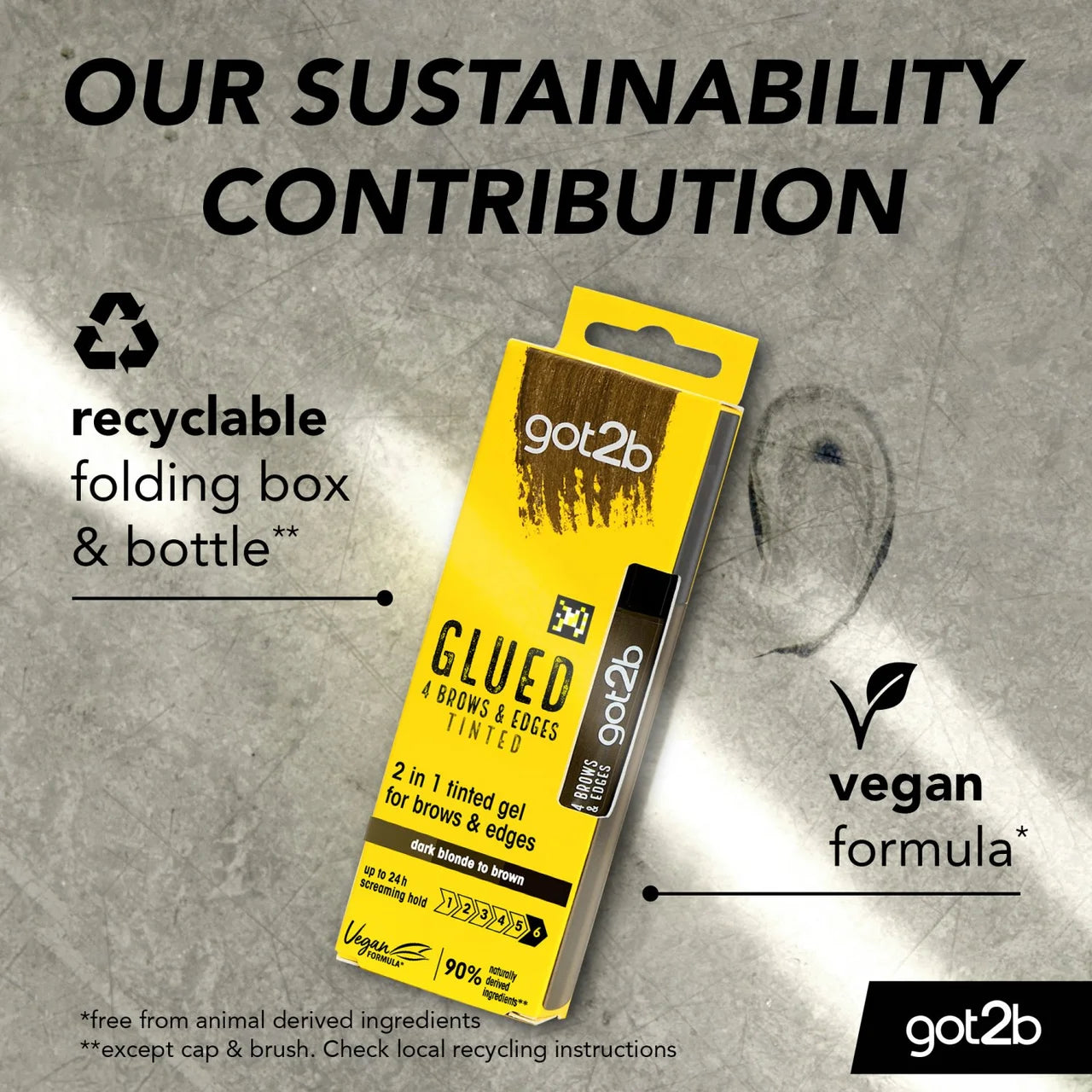 Schwarzkopf GOT2B Glued 4 Brows & Edges Tinted Dark Blonde to Brown features