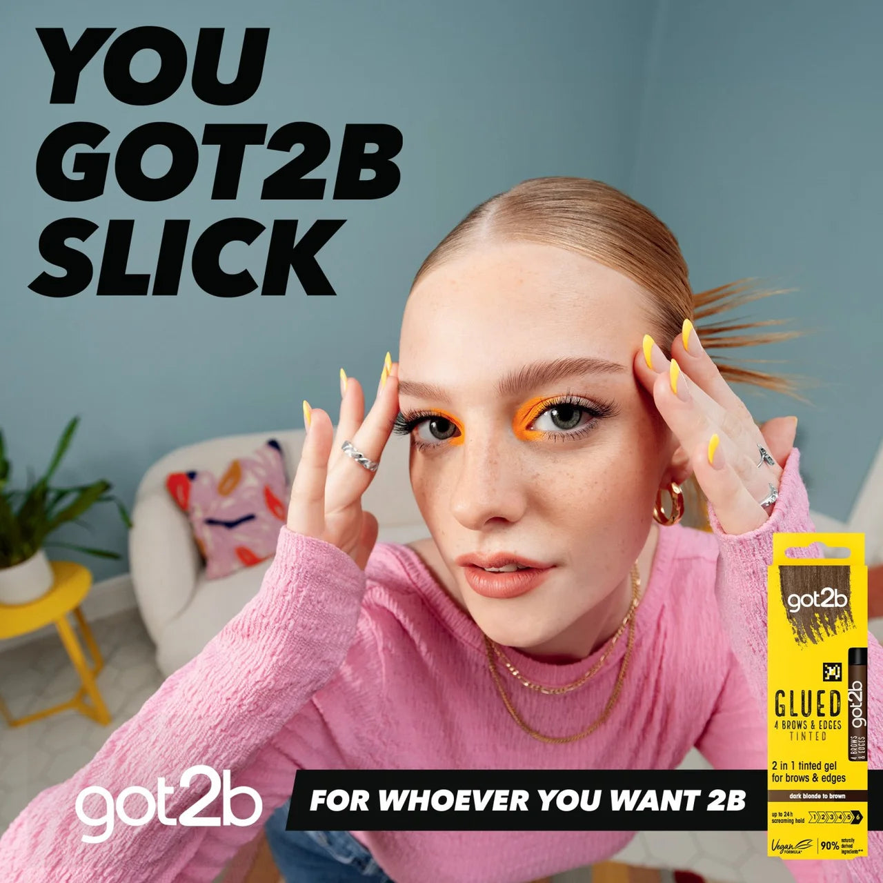 Schwarzkopf GOT2B Glued 4 Brows & Edges Tinted Dark Blonde to Brown