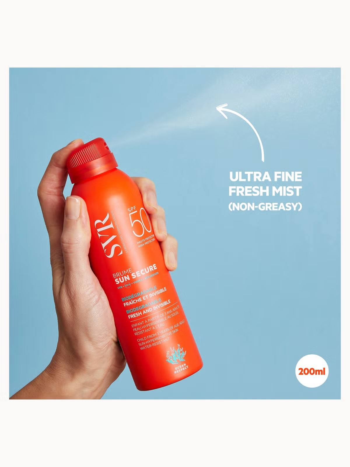 SVR SPF50 Brume Sun Secure Invisible 200ml