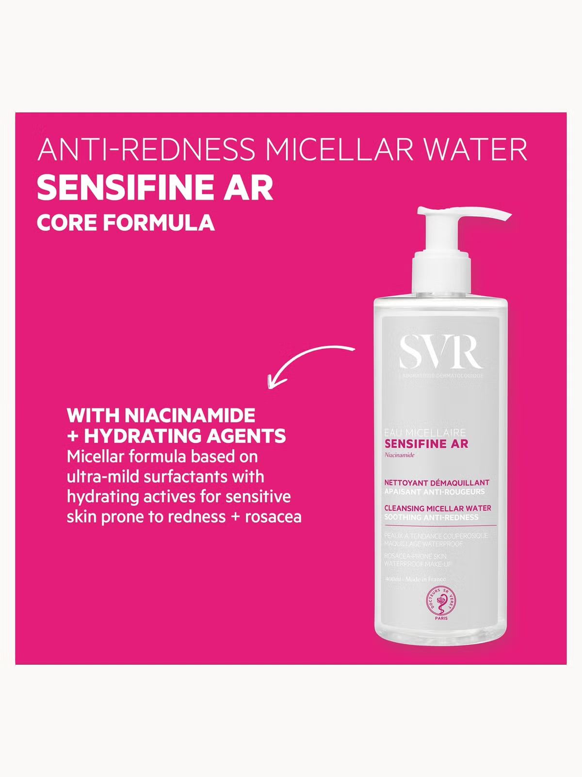 SVR Sensifine AR Cleansing Micellar Water 400ml