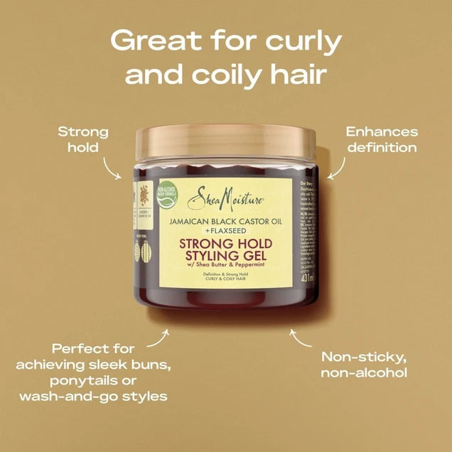 Shea Moisture Jamaican Black Castor Oil + Flaxseed Strong Hold Styling Gel 431ml