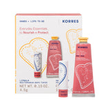 Korres Everyday Essentials Set Hand and Lips To Go Peony Rose + Mediterranean Grape