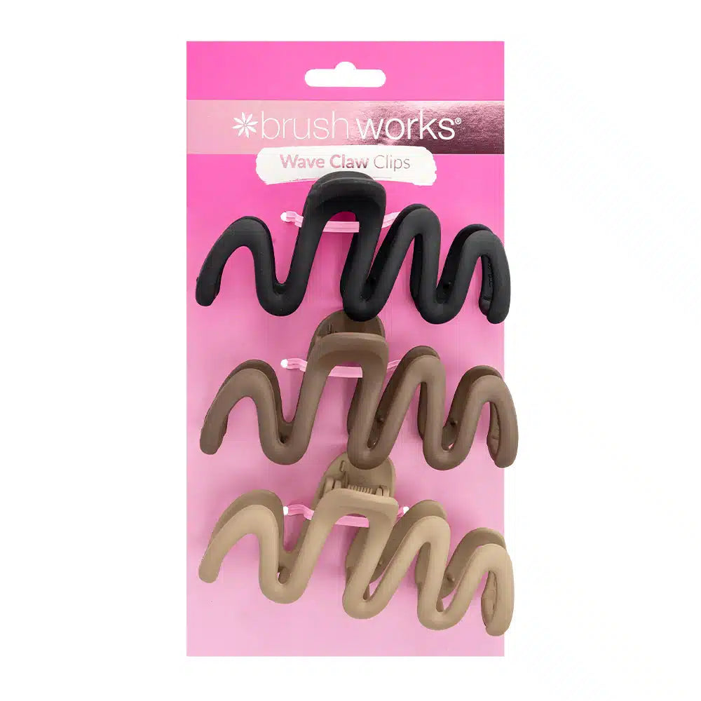 Brushworks Wave Claw Clips 3 pack
