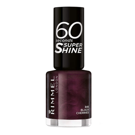 Rimmel 60 Seconds Super Shine Nail Polish 345 Black Cherries