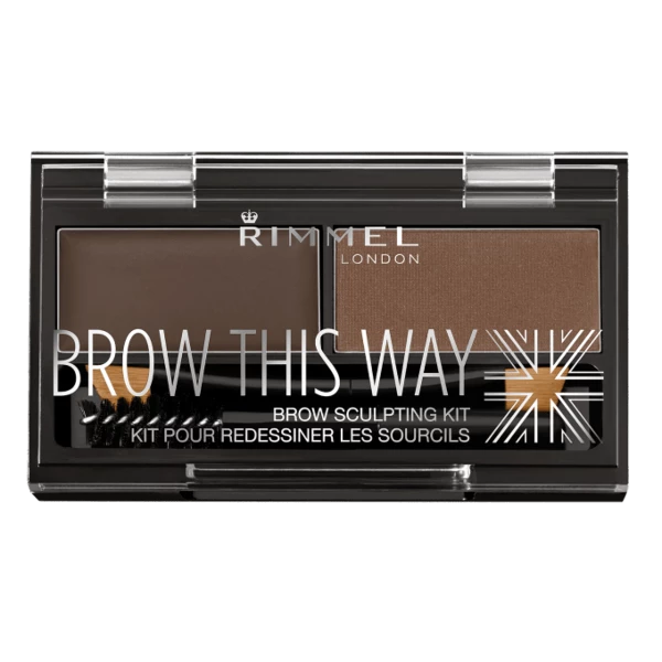 Rimmel Brow This Way Eyebrow Kit 003 Dark Brown