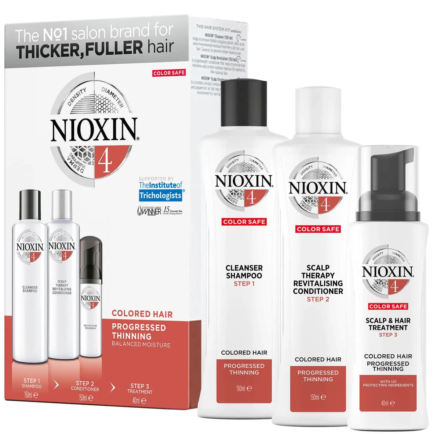 Nioxin-Part System 4 Trial Kit for Coloured Hair with Progressed Thinning - Nioxin