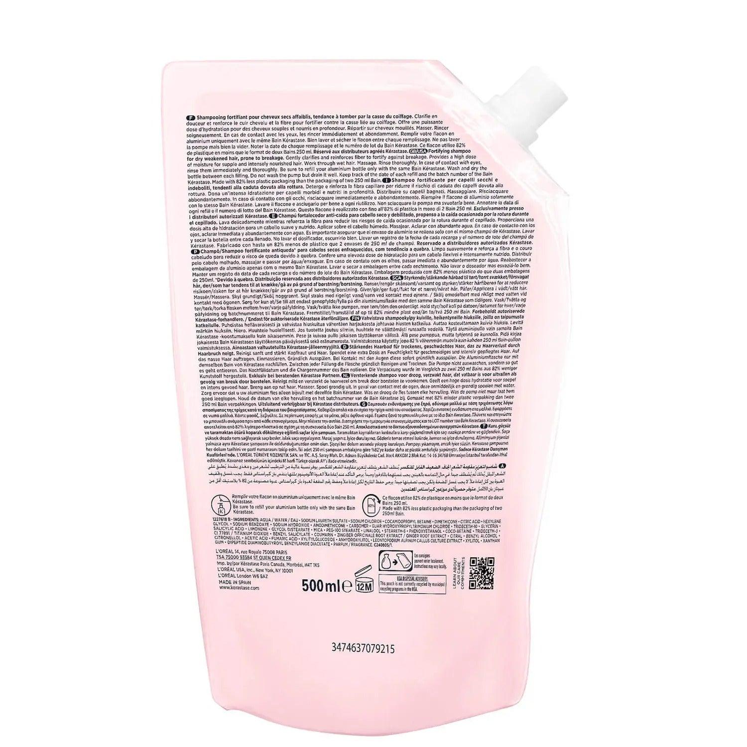 Kérastase Bain Nutri-Fortifiant Refill Pouch 500ml - Kerastase