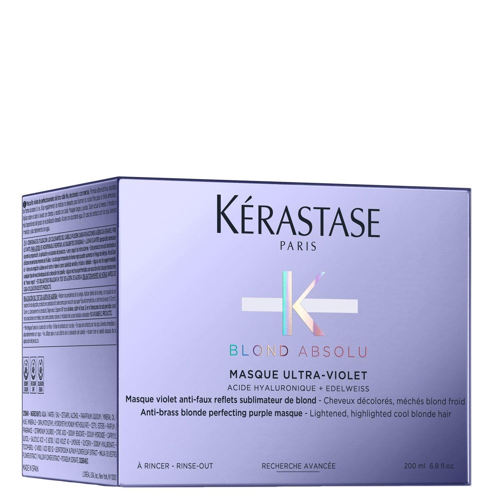 Kerastase Blond Absolu Masque Ultra Violet - Anti-Brass Purple Mask - Choose 200ml Or 500ml